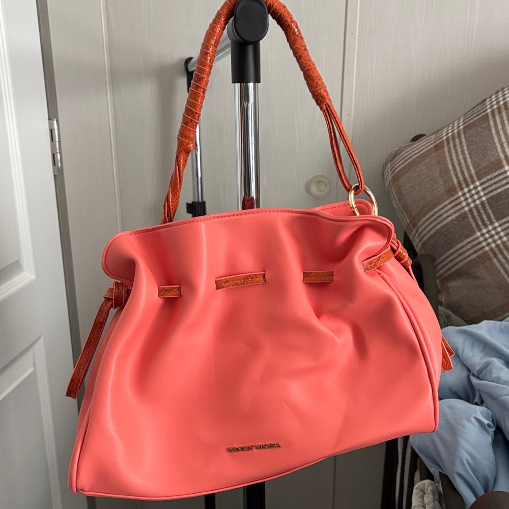 Badgley Mischka Vibrant Coral Shoulder Bag